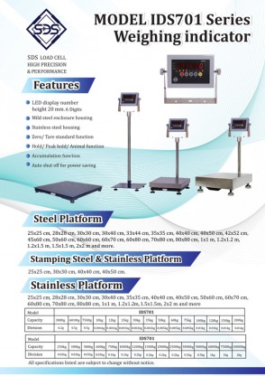 SDS Load Cell Model-IDS701 Series - จำหน่ายเครื่องชั่งอุตสาหกรรม